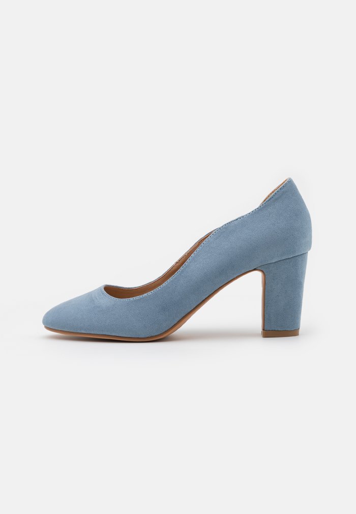 Talons Anna Field Block heel Slip on Bleu Clair Femme | PXM-5376713